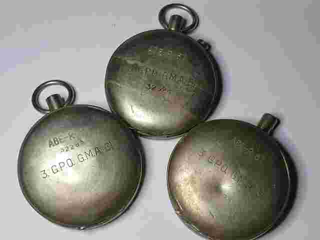vintage Landeron chronograph stop watch lot GPO issue 3x