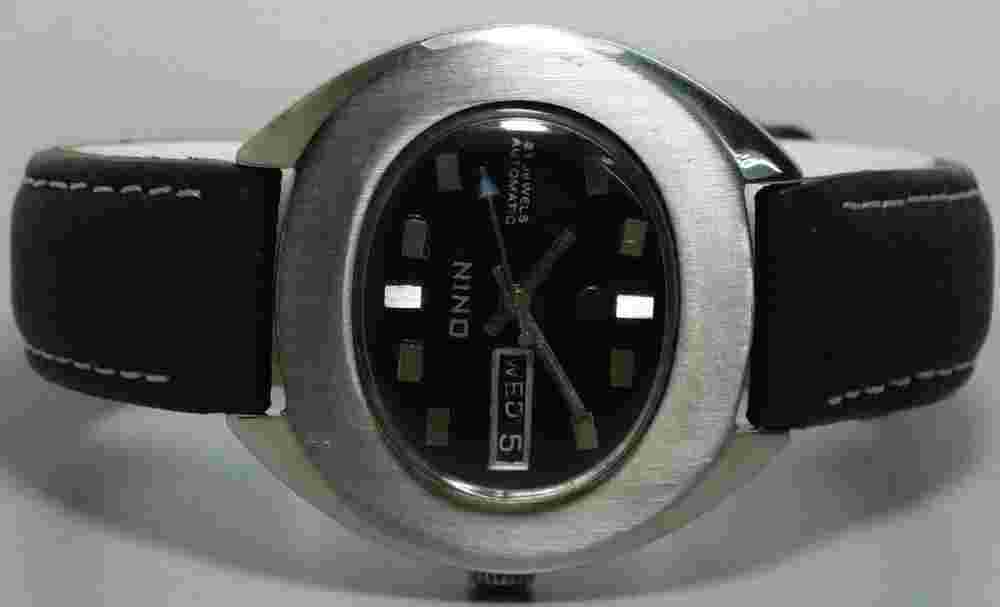 Vintage Nino Automatic Day Date Swiss Made Wrist Watch K500 Old Antique Used