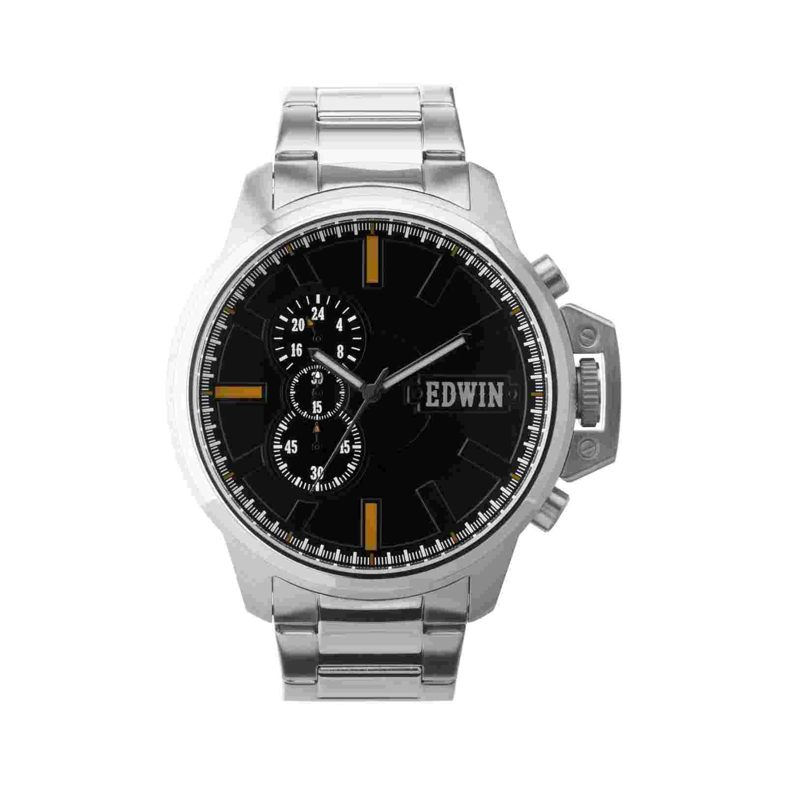 Edwin ENERGY Men's Chronograph Watch, Stainless Steel Case and Band