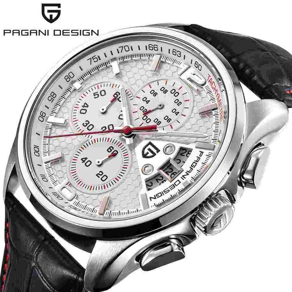 PAGANI DESIGN Mens Quartz Watch Chronograph Sport Wristwatches relogio masculino