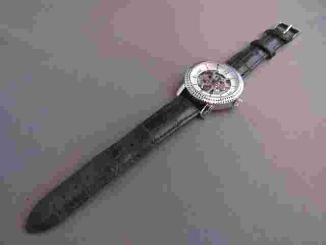 AKRIBOS XXIV AUTOMATIC BLACK LEATHER MENS WRISTWATCH WORKING