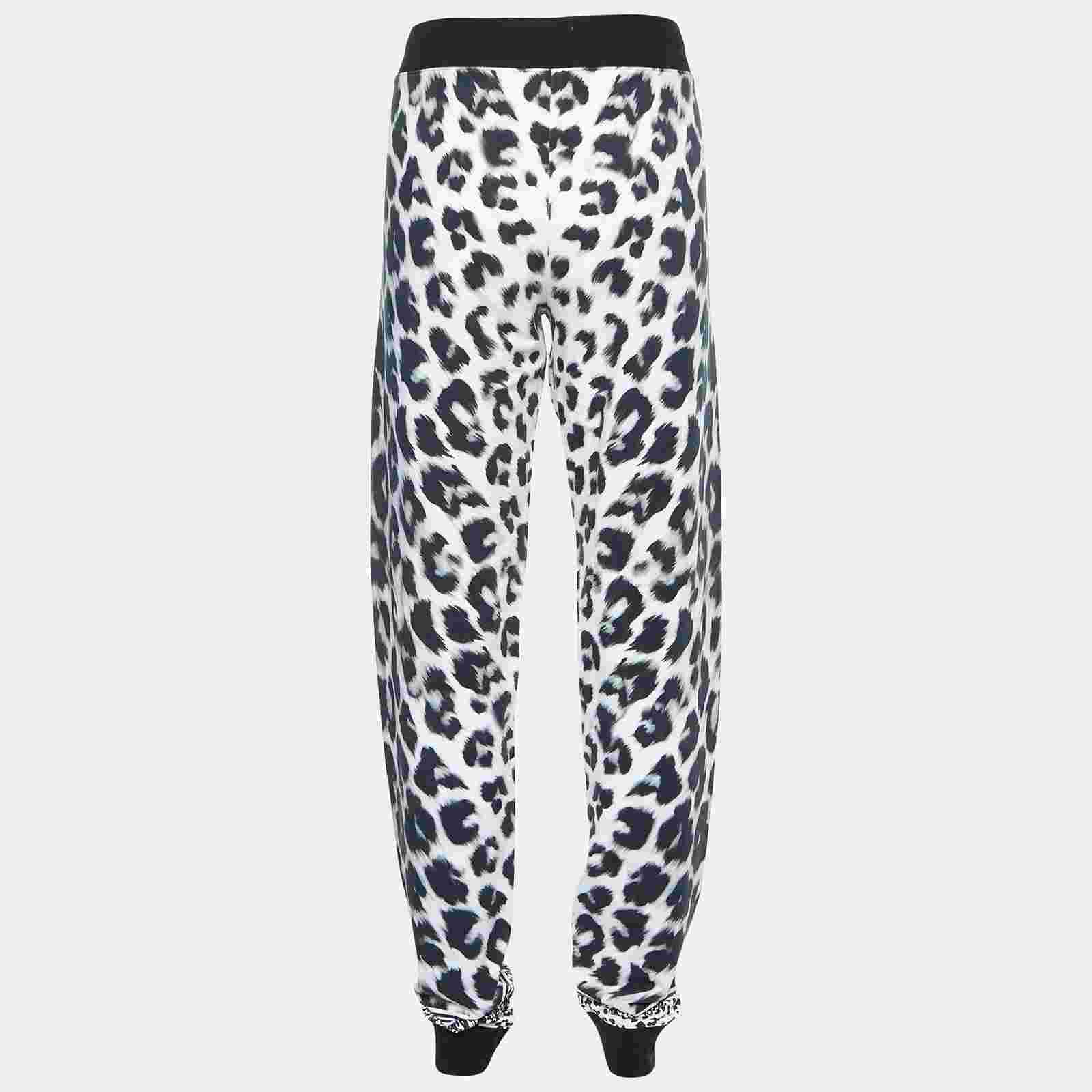 Versus Versace White Leopard Print Leggings S