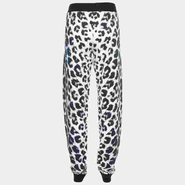 Versus Versace White Leopard Print Leggings S