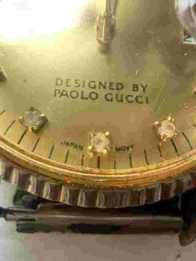 PAOLO GUCCI WATCH GOLD TONE LADIES WORKING