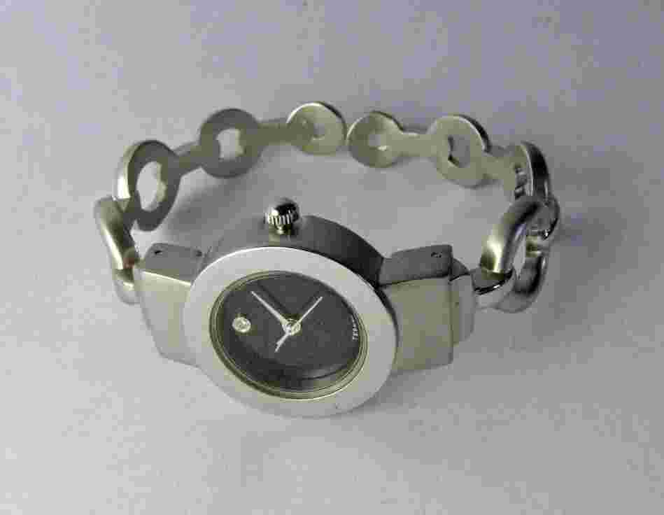 TERNER BIJOUX K-7278 METAL CUFF BRACELET WATCH