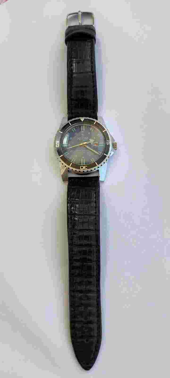 Mortima Super Datomatic Diver Vintage Watch Waterproof 100%