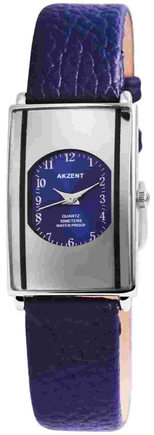 Akzent women's Tonnneau wristwatch design gold silver black blue women analog