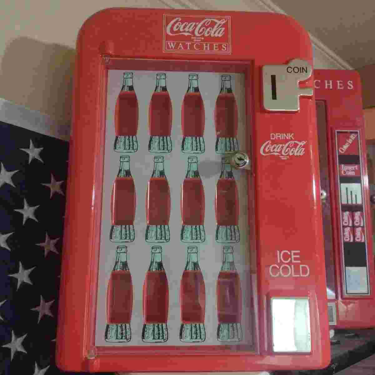 Vintage Coca-Cola Watch Store Display Cases Cabinets Rotating Double Sided