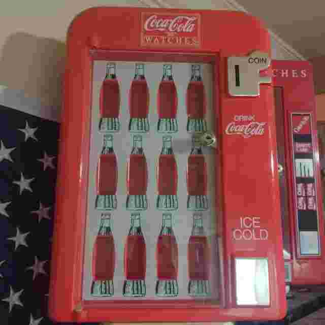 Vintage Coca-Cola Watch Store Display Cases Cabinets Rotating Double Sided