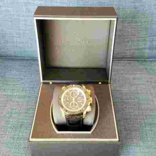 Men's Watch EDOX 130th Anniversary Black x Gold SN 005/130 with Case