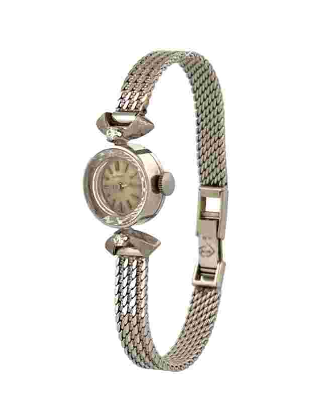 Vintage 18K White Gold Diamond Borel Ladies Swiss Manual Wind Watch 20.5grams