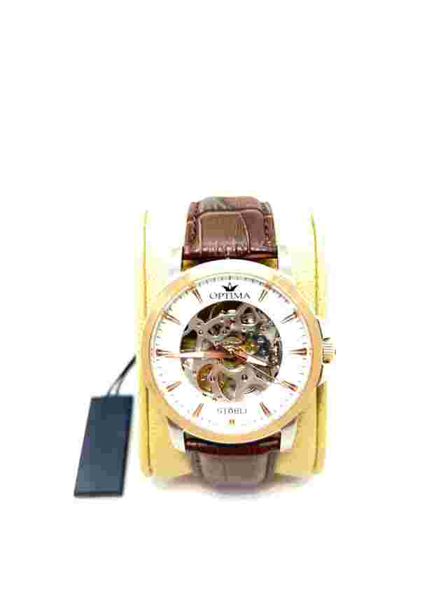 Optima Stöbli Skeleton Swiss Made Watch