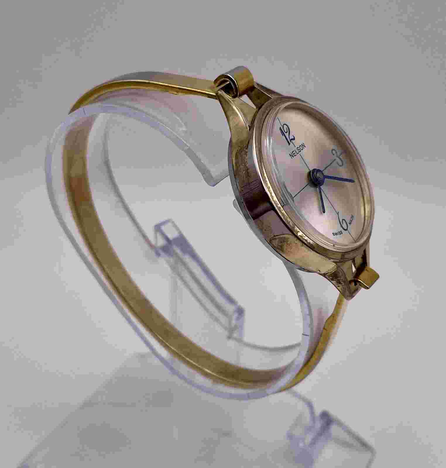 Nelson Vintage Swiss Women's Hand Winding Analog Dress Watch - Runs Perfectly