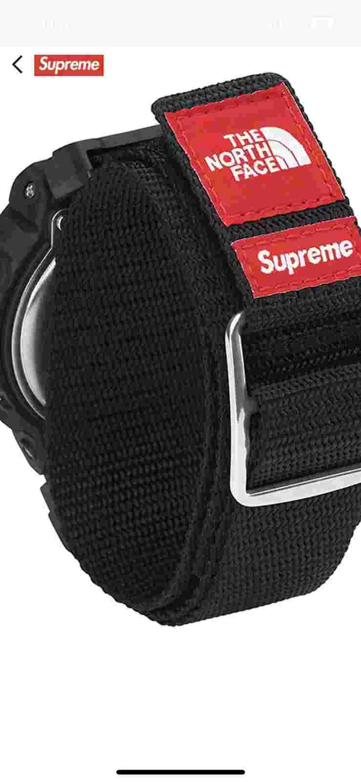 Supreme x The North Face G-Shock watch black