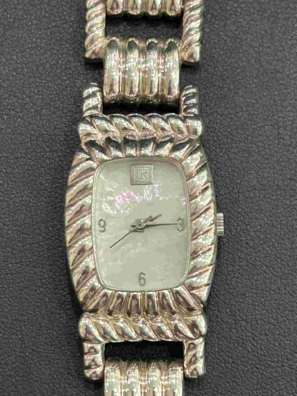 Judith Ripka Sterling Silver Watch MOP Dial Women's .925 Quartz Wristwatch