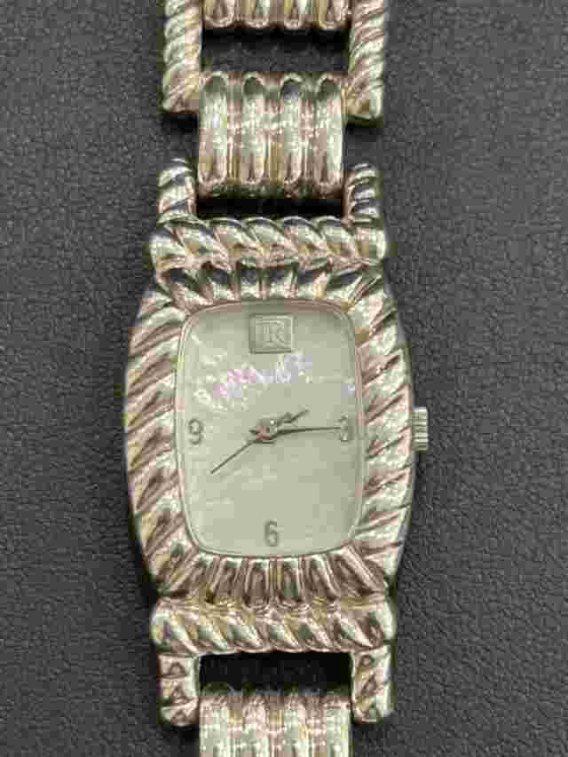Judith Ripka Sterling Silver Watch MOP Dial Women's .925 Quartz Wristwatch