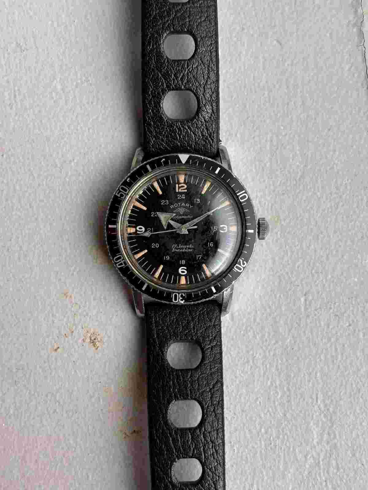 Vintage Rotary Rotamatic Aquaplunge, AS1700 automatic, 1960s, tropic dial