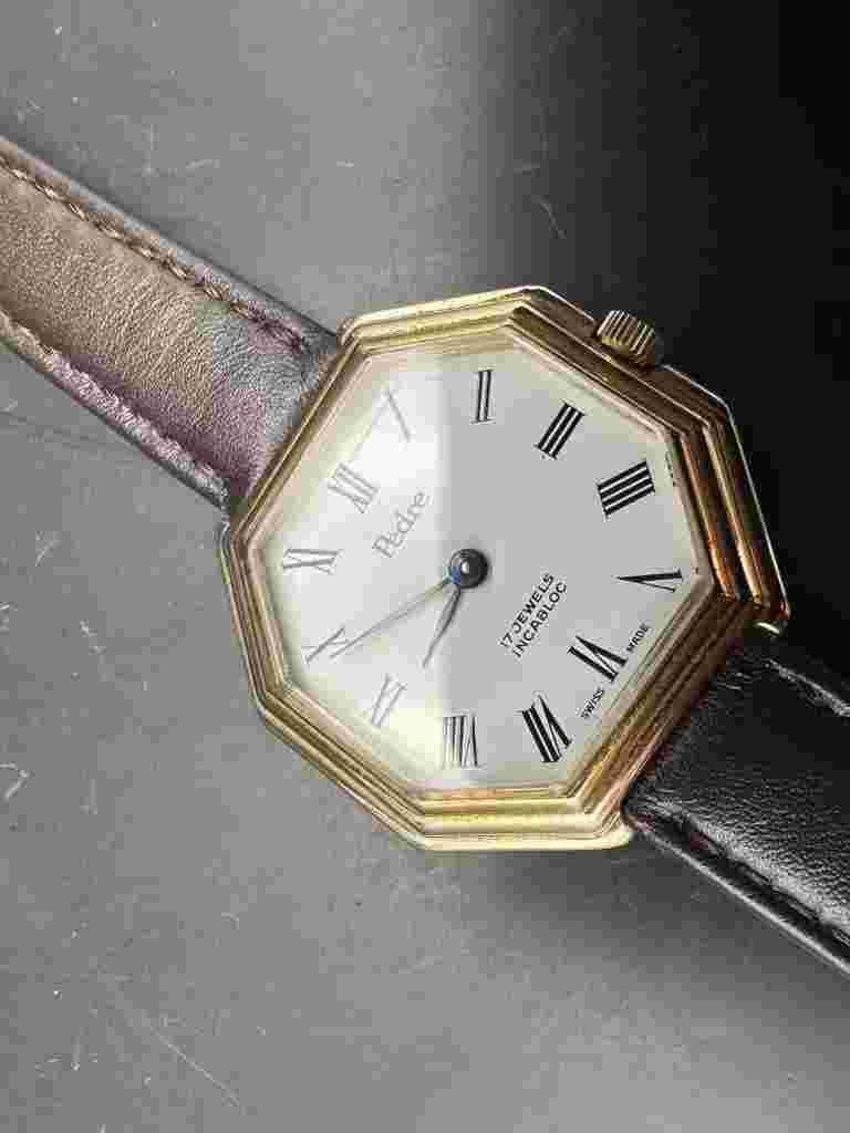 Beautiful Vintage 1970s Pedre ref 15321 Octagon Shape Dress Watch.