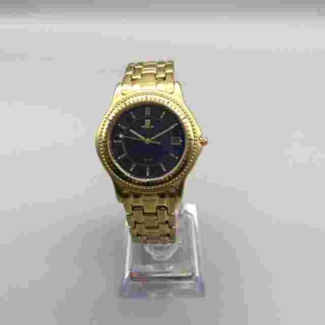Noblia Citizen 12 Meter Watch Women 34mm Gold Tone Black Date New Battery 7"