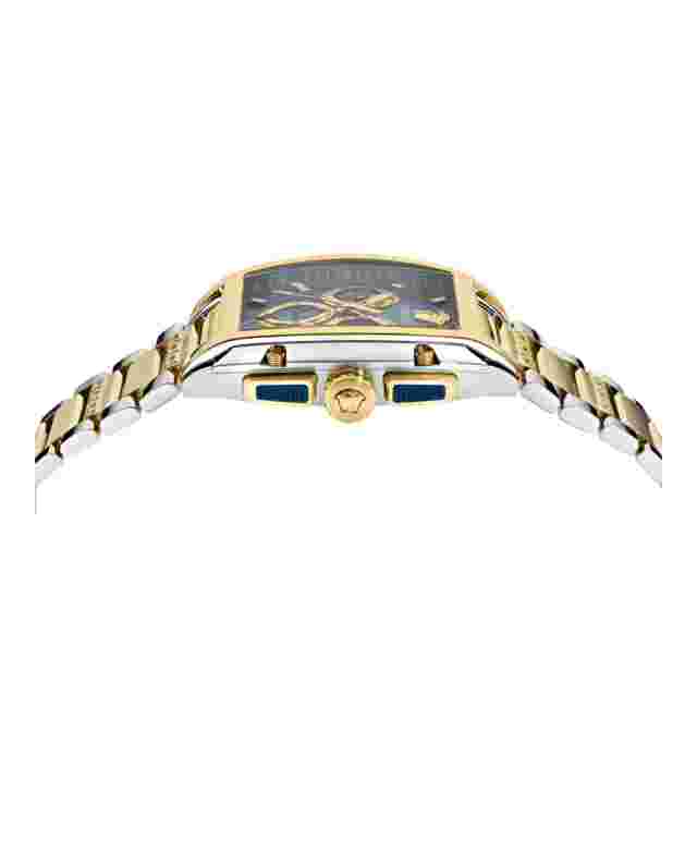 Versace Dominus Chronograph Quartz Blue Dial Two-Tone Men's Watch VE6H00723
