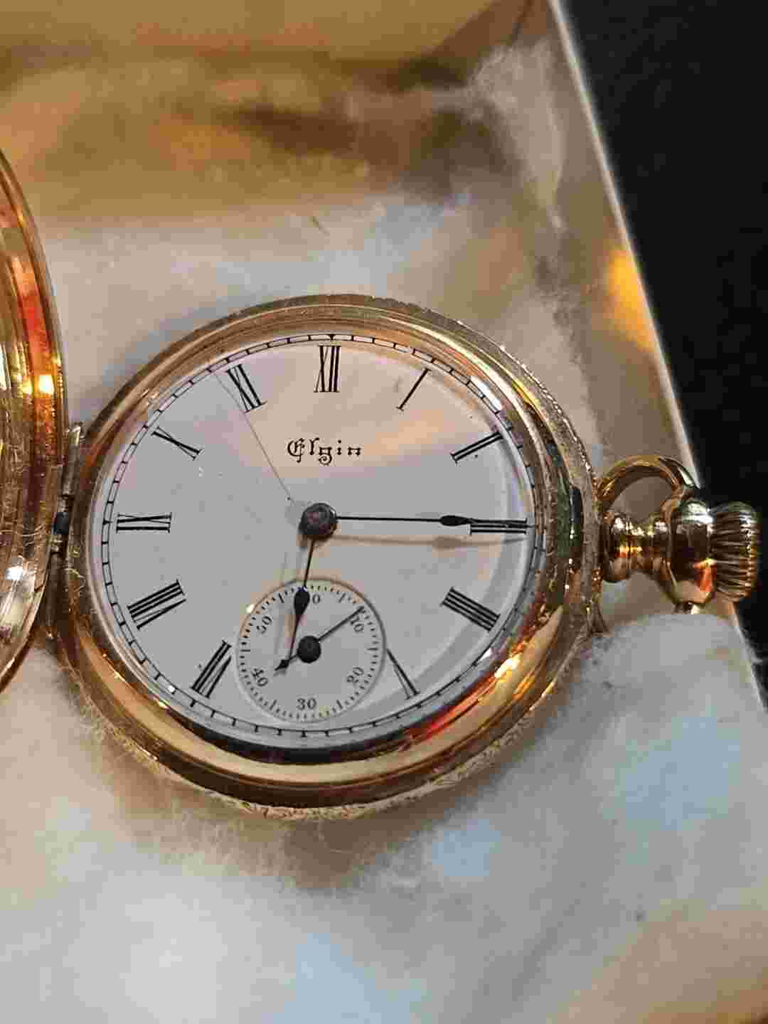 1880s Elgin Pocket Watch 14K Gold