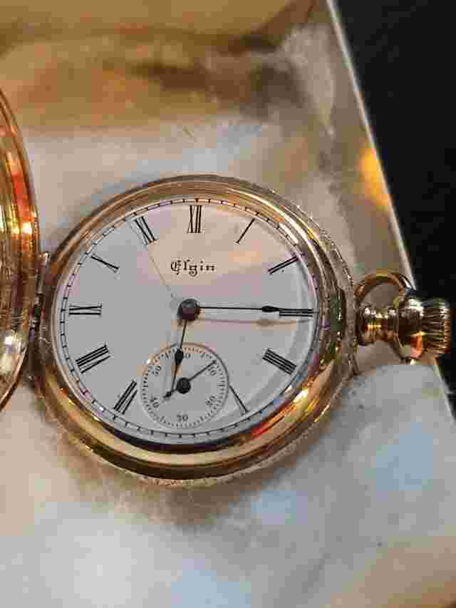1880s Elgin Pocket Watch 14K Gold