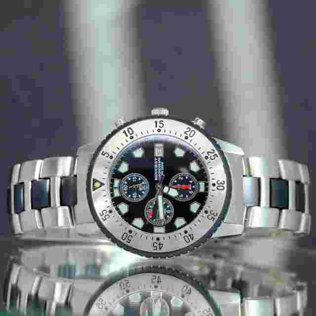BEUCHAT SILLAGE DIVERS MENS WATCH BLACK DIAL STAINLESS STEEL 200M