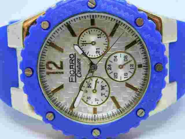 Figaro Couture 6807 Blue Tone Quartz Analog Women's Watch New Battery