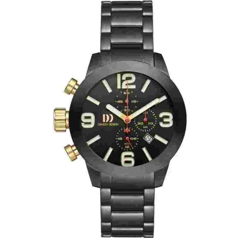 Danish Design IQ64Q916 48mm Chronograph Stainless Steel Quartz Sport Men's Watch