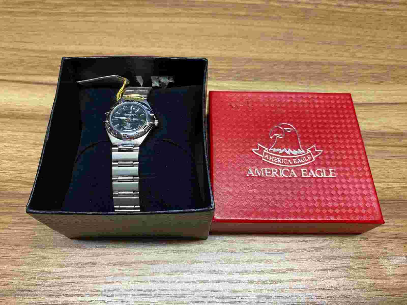 American Eagle Unisex Silver Standard Watch New Battery NIB Ship Fast