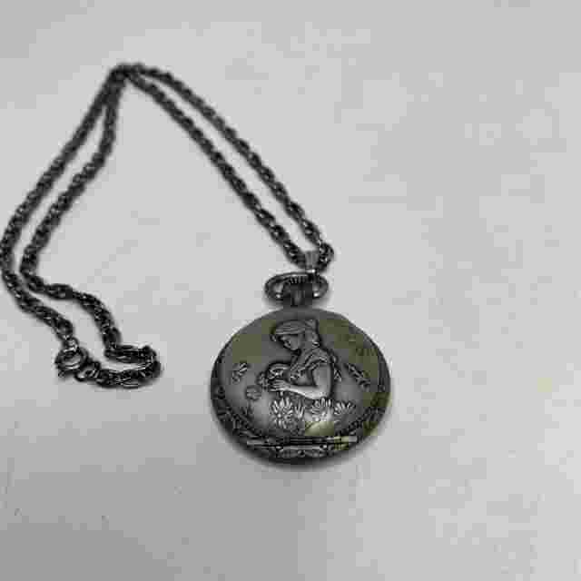 Vintage Château Antimagnetic Swiss Made Silver Plated Pocket Watch