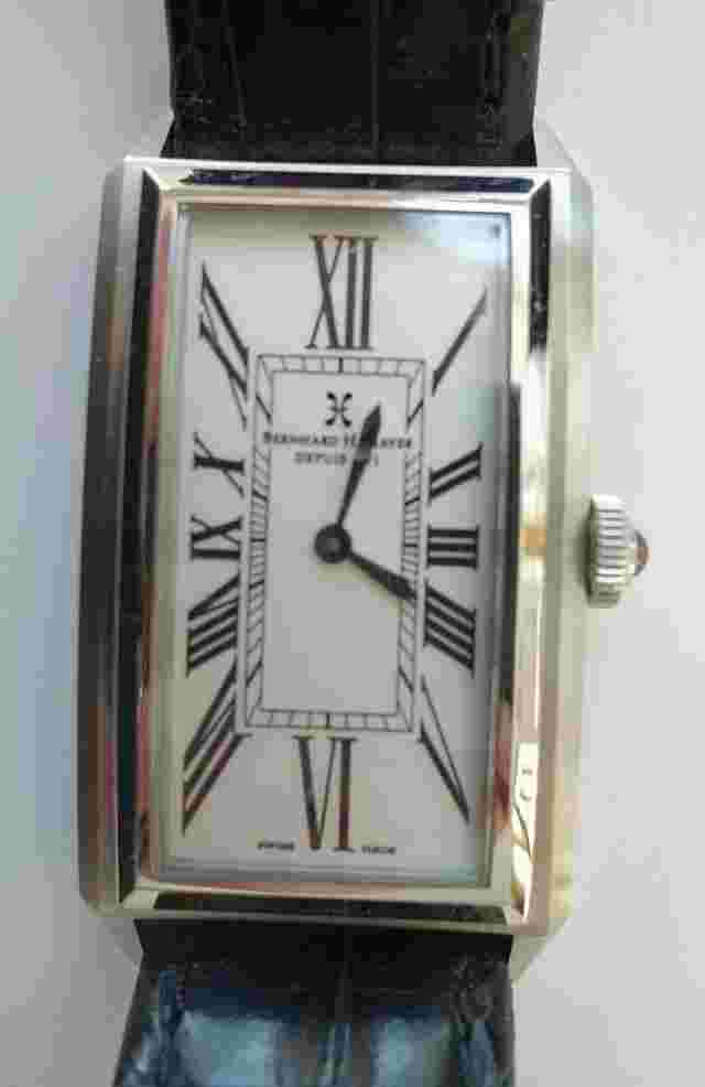 Bernhard H. Mayer Swiss Made Riviera Womens Watch Pink & Black Leather Straps