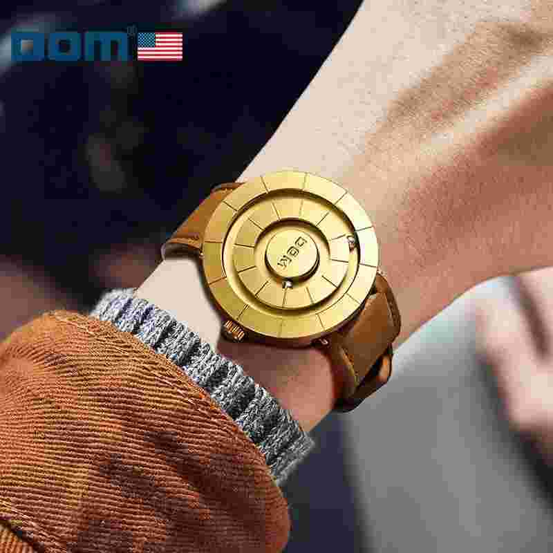 Luxury Men's Watch Magnetic Ball Quartz Wristwatch Waterproof Stainless Steel