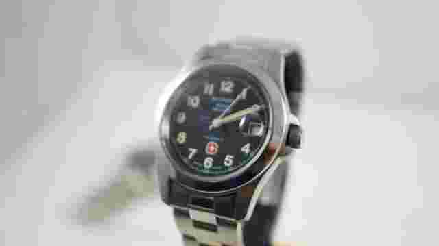 Bucherer Swiss Military Automatic 25J Date Stainless Steel Watch CL-53