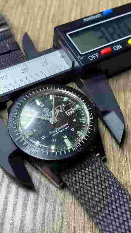 VINTAGE MORTIMA SUPERDATOMATIC FRENCH DIVER MECHANICAL DIVE WATCH 70s