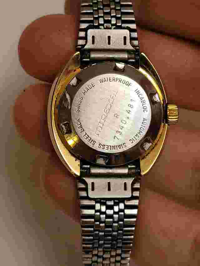 Vintage MIREXAL Swiss Automatic 25 Jewel Incabloc Day/Date Ladies Watch R7340