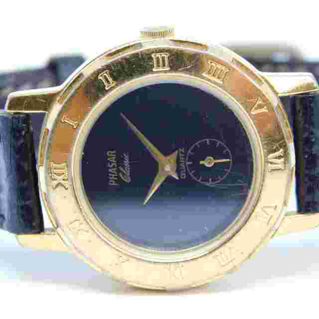 Phasar Women Watch V802-0110 Stainless Steel Gold Silver WR Battery Non-working