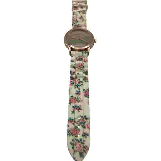 Aeropostale Analog Stainless Steel Rose Gold Women Watch Floral Adjustable Band