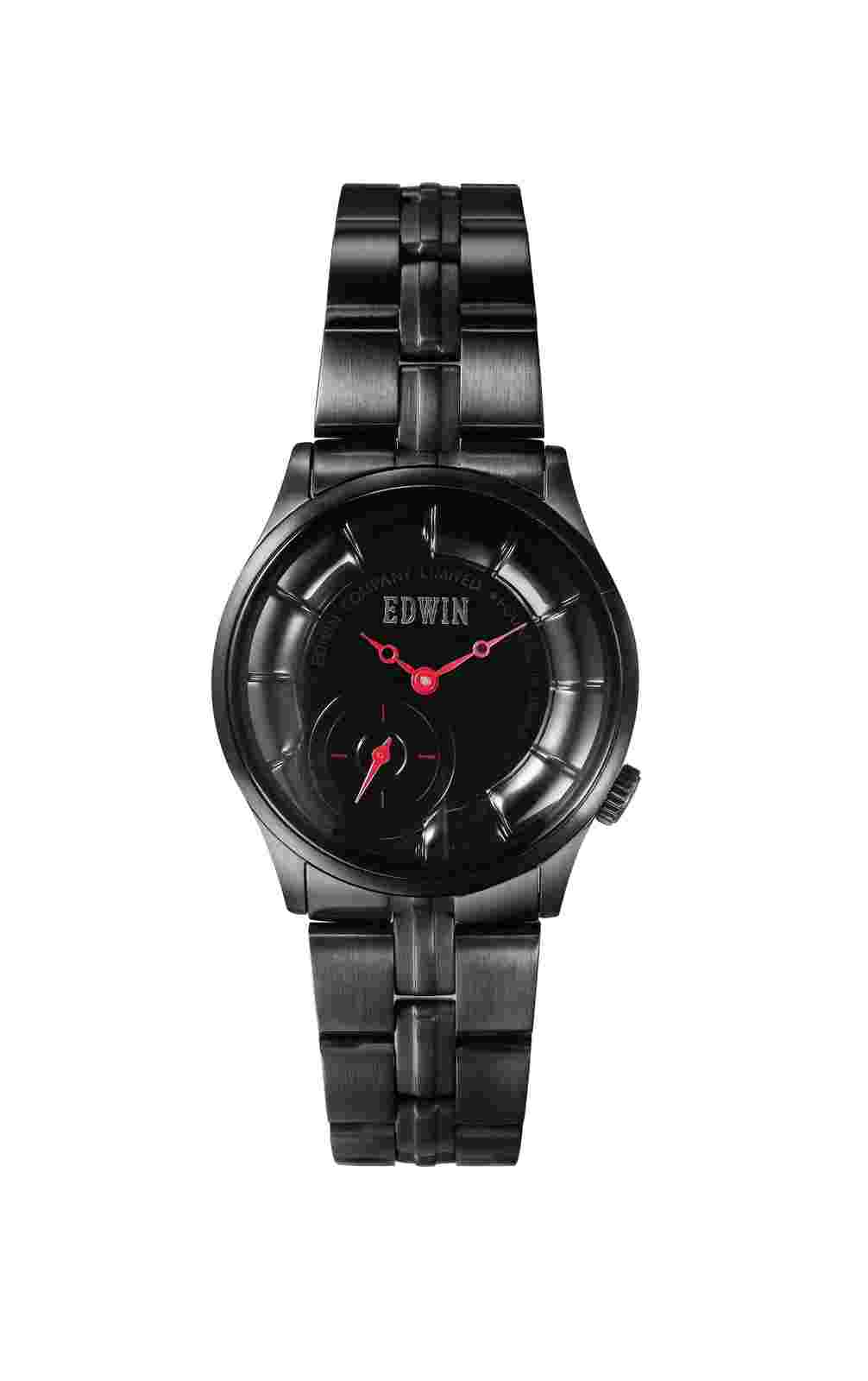Edwin VINTAGED Women's 3 Hand Watch, Stainless Steel Case with Stainless Steel