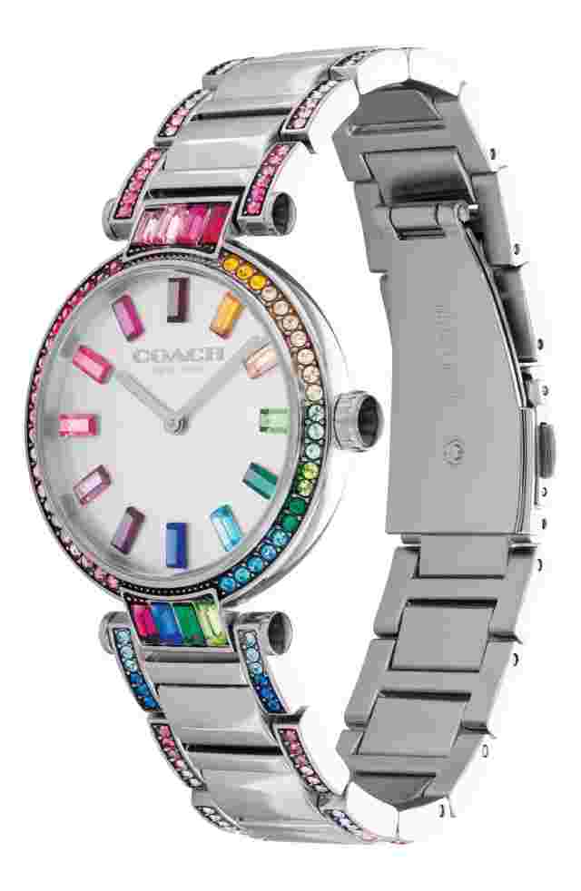 COACH Cary Rainbow Bracelet Watch, 34mm - Stainless Steel - New in Box!