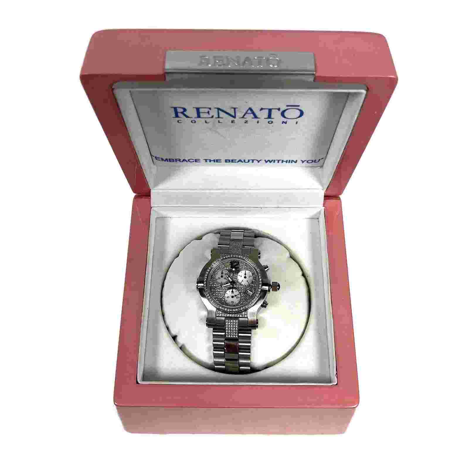 Renato Wilde Beast Diamond Chronograph Watch Beauty Collection 400 Natural Cut