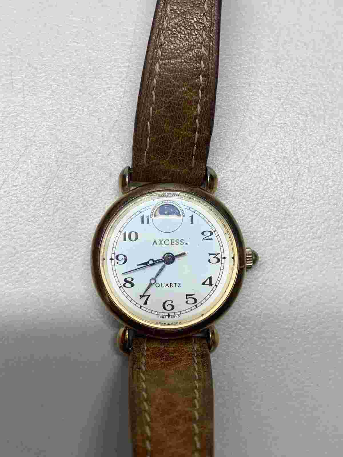 Vintage Axcess Lunar Day Night Moon Phase Womens Watch