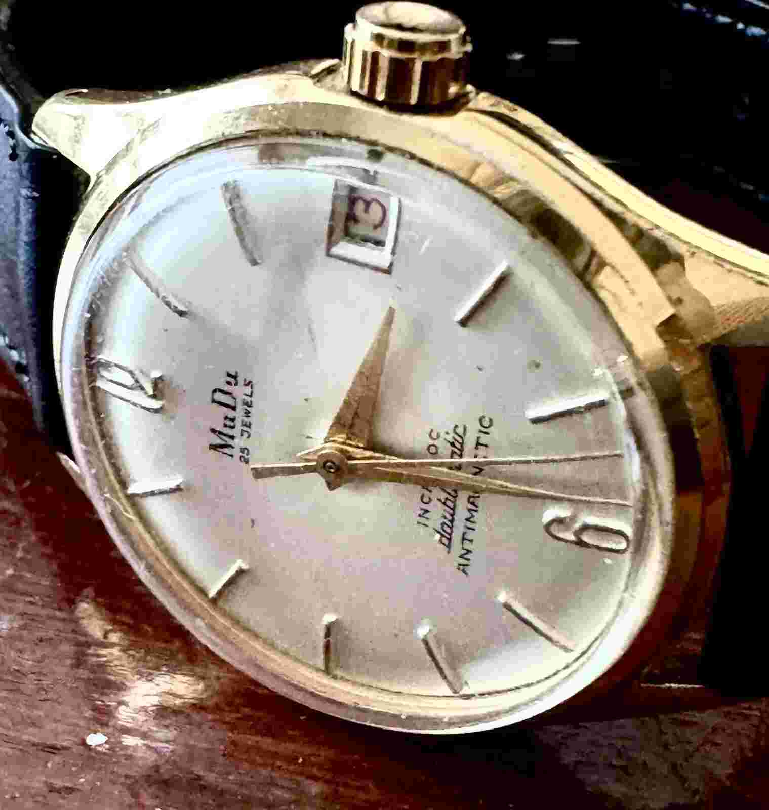vintage MUDU AUTO date 24 hrs setting working  well for men