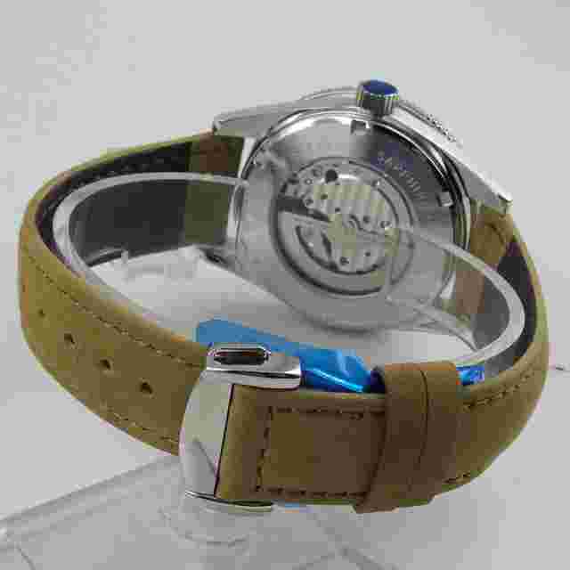 Sterile Mechanical Wristwatch Men NH35A MIYOTA 8215 Movement Glass Back Sapphire