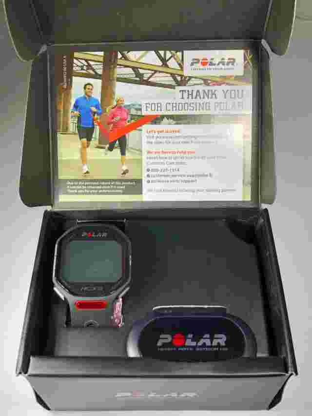 Unisex Black POLAR RCX5 W/ Heart Rate Sensor In Original Case Watch Estate 268