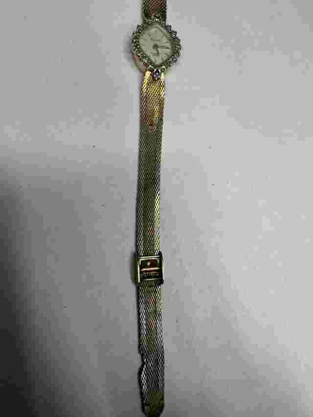 Vintage Deauville Armitron Encrusted Crystal Bezel Quartz Watch Women