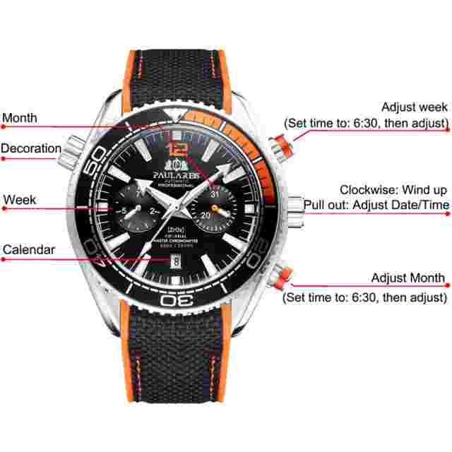 Business Luxury Fashion Men's Multifunctional Mechanical Watch Luminous Watch