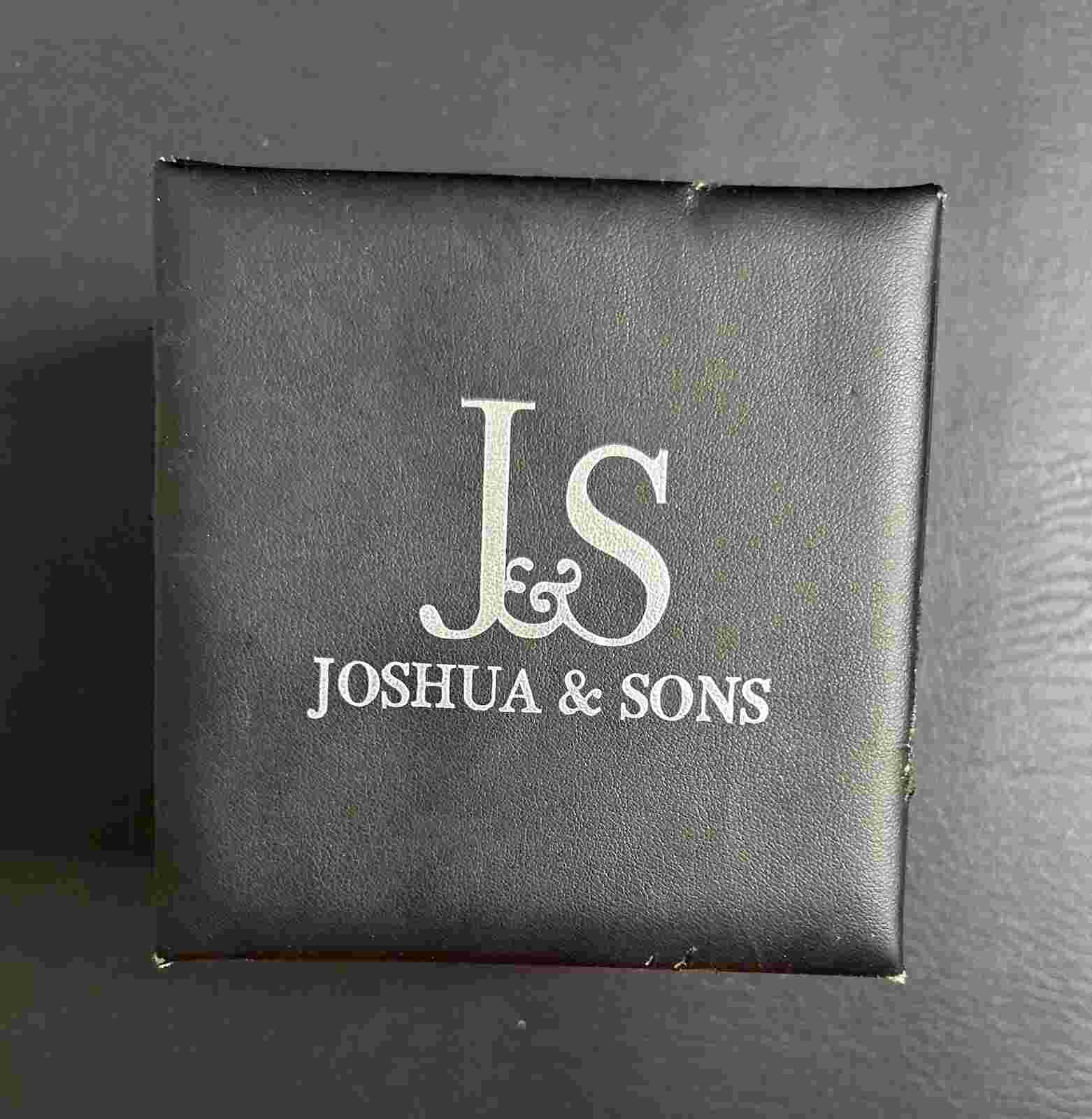 Joshua & Sons Imperial Pave Cz Dial Mens Automatic Black Leather Analog Watch