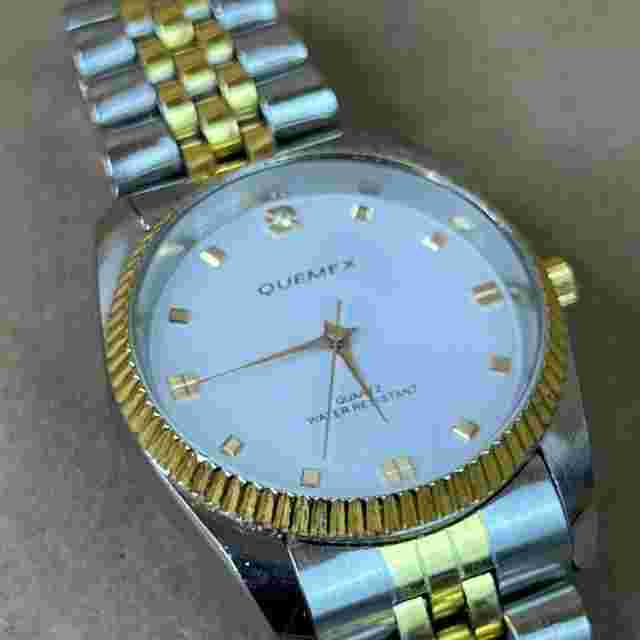 Quemex Quartz Unisex Two Tone Stainless Steel Water Resistant Dress Watch