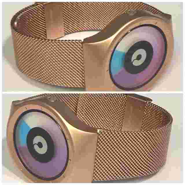 40mm MYSTERY HANDS Constantly Changing Colors Rosetone CELESTE ZIIIRO Qtz Watch